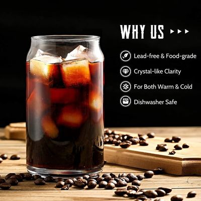 Φεστιβάλ 16oz γυάλινη μπύρα κουτάκι σε σχήμα κύπελλο με κάλυμμα μπαμπού και άχυρο