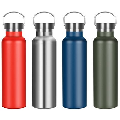 Ατσάλινο κενό ποτήρι νερού 750 ml διπλό τοίχωμα μεταλλικό μπουκάλι με κάλυμμα