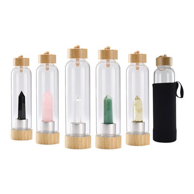 500 ml χωρητικότητα Vintage Design Θεραπευτικό γυαλί πέτρες Κρυστάλλινο μπουκάλι νερού για πόσιμο