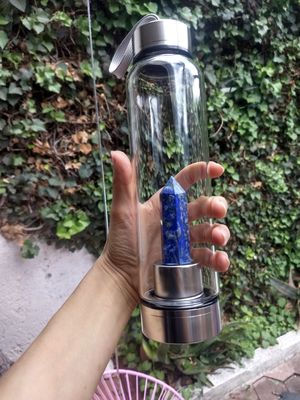 500 ml χωρητικότητα Vintage Design Θεραπευτικό γυαλί πέτρες Κρυστάλλινο μπουκάλι νερού για πόσιμο