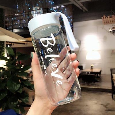 600 ml πλαστικό φλιτζάνι Custom Logo Διαφανές Δημιουργικό Frosted Φορητό φοιτητικό μπουκάλι νερού