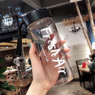 600 ml πλαστικό φλιτζάνι Custom Logo Διαφανές Δημιουργικό Frosted Φορητό φοιτητικό μπουκάλι νερού