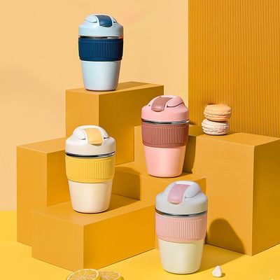 316 Χάλυβα Ατσάλι Καλό ταξιδιωτικό κύπελλο Καφέ Απομονωμένο Tumbler Vakuum Θερμικό κύπελλο με άχυρο