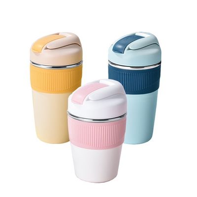 350 ml 480 ml Καλό διπλό τοίχωμα ταξιδιωτική κούπα Καφέ μονωμένο Tumbler Vakuum θερμικό φλιτζάνι με άχυρο