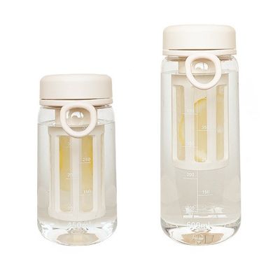 450ml/600ml PC πλαστικό φλιτζάνι απόρριψη διαρροής Custom Logo Αθλητικό μπουκάλι νερού με στεγνωτήρα τσαγιού