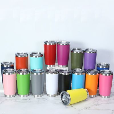 Προσαρμοσμένο πολύχρωμο 20oz διπλό τοίχωμα από ανοξείδωτο χάλυβα με ατμόσφαιρα μονωμένο στεγανό γυαλί με κάλυμμα
