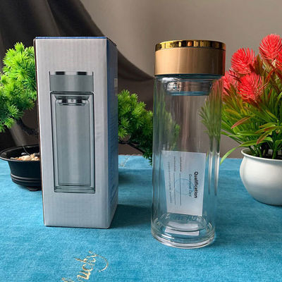 Περιβαλλοντικά φιλικά γυάλινα ποτήρια 300 ml χωρητικότητας Προσαρμοσμένα χύδην δοχεία νερού με λογότυπο