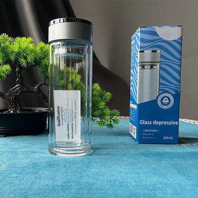 Περιβαλλοντικά φιλικά γυάλινα ποτήρια 300 ml χωρητικότητας Προσαρμοσμένα χύδην δοχεία νερού με λογότυπο