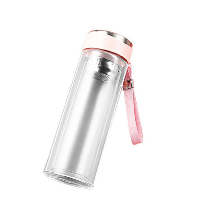 Διπλό τοίχωμα γυάλινο tumbler με τσαγιού INFUSER για sublimation εκτύπωση σε χαμηλή MOQ