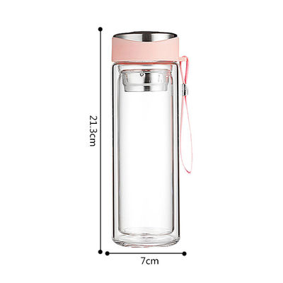 Διπλό τοίχωμα γυάλινο tumbler με τσαγιού INFUSER για sublimation εκτύπωση σε χαμηλή MOQ