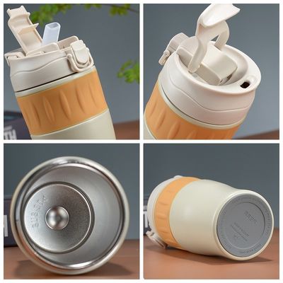 500 ml από ανοξείδωτο χάλυβα διπλό τοίχωμα φορητό tumbler με καπάκι από άχυρο για εξατομικευμένο χρώμα εξωτερικά