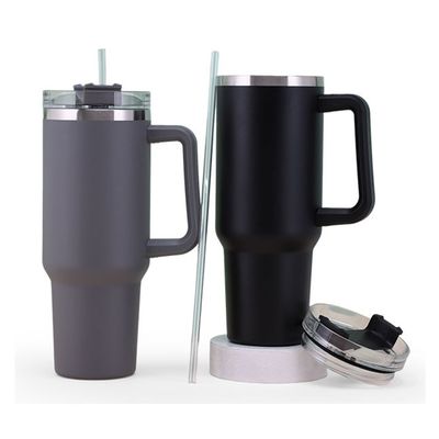 304 Ατσάλινο Κύπελλο Ατμομόνωση 40 Oz Tumbler με λαβή και άχυρο με 1