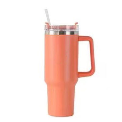 304 Ατσάλινο Κύπελλο Ατμομόνωση 40 Oz Tumbler με λαβή και άχυρο με 1