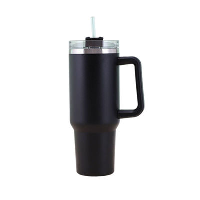 OEM 40 OZ Tumbler με λαβή από ανοξείδωτο χάλυβα 18/8 Vakuum Travel Coffee Mug And Straw