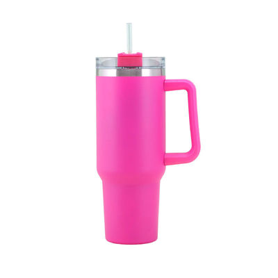 Φορητό θερμικό κύπελλο tumbler με λαβή και κάλυμμα άχυρο 40oz ανοξείδωτο χάλυβα μονωμένο