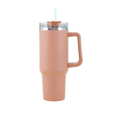 Φορητό θερμικό κύπελλο tumbler με λαβή και κάλυμμα άχυρο 40oz ανοξείδωτο χάλυβα μονωμένο