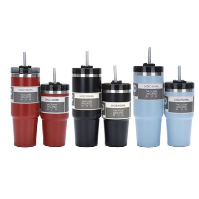 20oz 30oz Ατσάλινο Κούπα Καφέ Φορητό Tumbler με Sraws Λογότυπο Λογότυπο Πελάτη