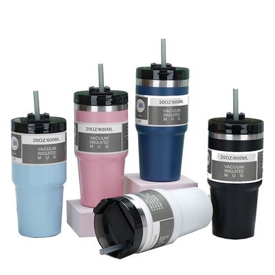 20oz 30oz Ατσάλινο Κούπα Καφέ Φορητό Tumbler με Sraws Λογότυπο Λογότυπο Πελάτη
