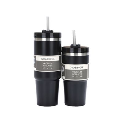 20oz 30oz Ατσάλινο Κούπα Καφέ Φορητό Tumbler με Sraws Λογότυπο Λογότυπο Πελάτη