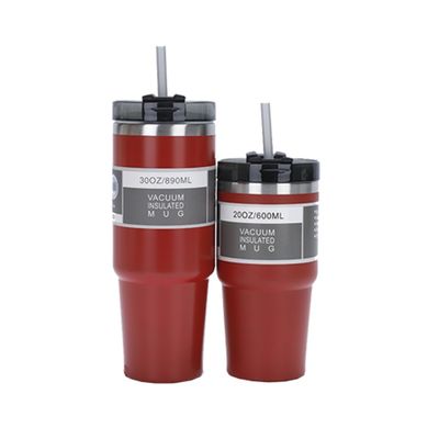 20oz 30oz Ατσάλινο Κούπα Καφέ Φορητό Tumbler με Sraws Λογότυπο Λογότυπο Πελάτη