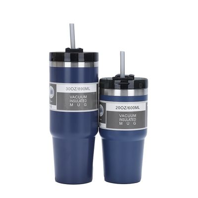 20oz 30oz Ατσάλινο Κούπα Καφέ Φορητό Tumbler με Sraws Λογότυπο Λογότυπο Πελάτη