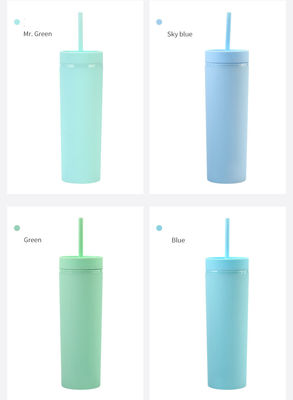 16oz χωρητικότητα ανθεκτικό λεπτό πλαστικό καπάκι μπουκαλιού νερού για εξατομίκευση πολύχρωμο σχέδιο