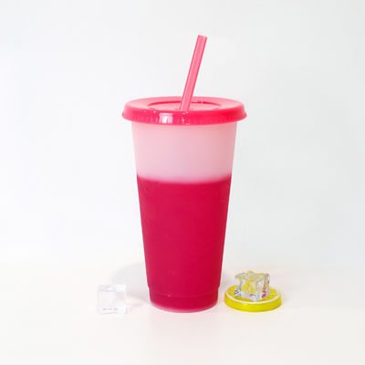 Επιστροφή στο σχολείο 16oz/24oz BPA δωρεάν πλαστικό φλιτζάνι καφέ παγωμένο μπουκάλι νερού με καπάκι και άχυρο