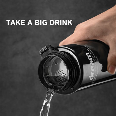 1000 ml φιλικά προς το περιβάλλον μπουκάλια εξωτερικών αθλημάτων χωρίς BPA για κατασκηνώσεις με τη μέθοδο ροής νερού