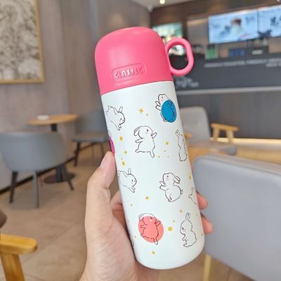 316 Ατσάλινο Παιδιά μπουκάλι νερού Γλυκό Tumbler Cup Φορητό Θερμό εξωτερικών αθλητικών μπουκαλιών με κάλυμμα