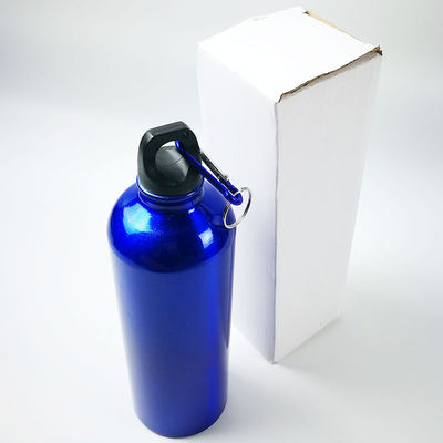 750 ml Custom Logo Printing Metal Aluminum Bike Μπουκάλι νερού με καραμπίνερ για εξωτερικούς χώρους