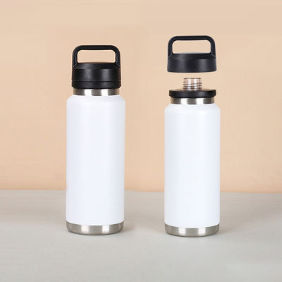 Αλεξίσφαιρο 18oz 26oz 36oz Ατσάλινο μπουκάλι νερού Διπλό τοίχωμα Ατμόσφαιρα Απομονωμένο Παιδιά ευρύ στόμα μπουκάλι με φορητό καπάκι