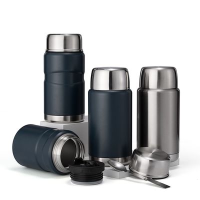 Προσαρμοσμένο λογότυπο 750 ml Απομονωμένο βάζο μεσημεριανού φαγητού για θερμικό κενό Απομονωμένο ατσάλινο κουτί μεσημεριανού φαγητού