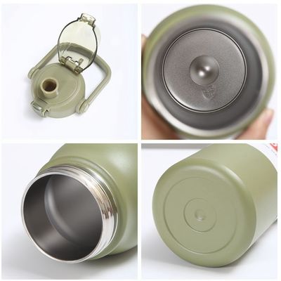 1000 ml 316 διπλά στρώματα από ανοξείδωτο χάλυβα φιάλες κενού με κάλυμμα και λαβή κρατήστε ζεστά-ψυχρά 12 ώρες Προσαρμοσμένο λογότυπο