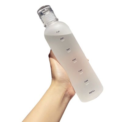 500 ml χρονοδιακόπτης πλαστικό μπουκάλι νερού με κάλυμμα και κάλυμμα για αθλητικά ταξίδια κατασκήνωσης