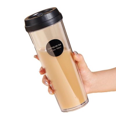 320/420/520ml/700ml Περιβαλλοντικά φιλικό διπλό τοίχωμα πλαστικό μπουκάλι νερού με αδιάβροχο καπάκι