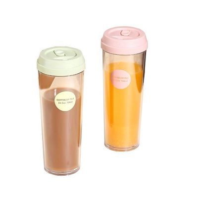 320/420/520ml/700ml Περιβαλλοντικά φιλικό διπλό τοίχωμα πλαστικό μπουκάλι νερού με αδιάβροχο καπάκι