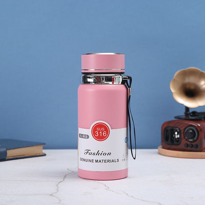 600ml/800ml/1000ml ΚΛΑΣΙΚΟ διπλό τοίχωμα Ατσάλι Ατσάλι Βαθμιαίο μπουκάλι νερού για εξωτερικό