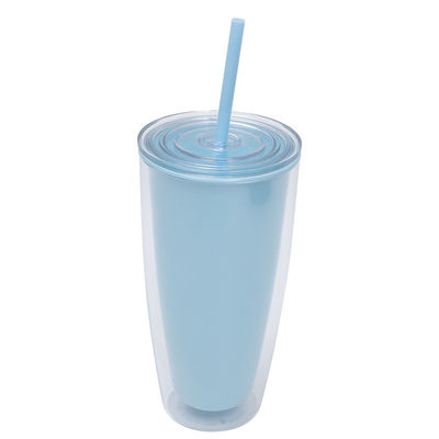 750 ml χωρητικότητα Διαφανή πλαστικά φλιτζάνια με κάλυμμα και άχυρο για παιδιά επαναχρησιμοποιήσιμη tumbler