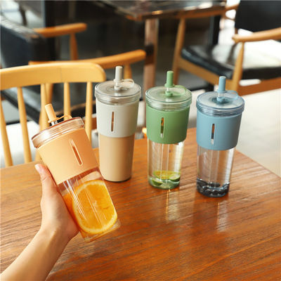 700 ml καθαρό χυμό χωρίς BPA μπουκάλι πόσιμου νερού φλιτζάνι με άχυρο και μανίκι