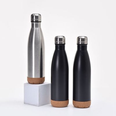 Φιαλίδια κενού Θερμόζες 500 ml Απομονωμένο μπουκάλι νερού από ανοξείδωτο χάλυβα με φελλό