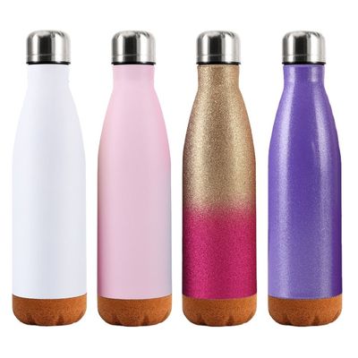 Επιστροφή στο σχολείο Custom Color Logo 500ml φιάλη νερού από ανοξείδωτο χάλυβα με φελλό