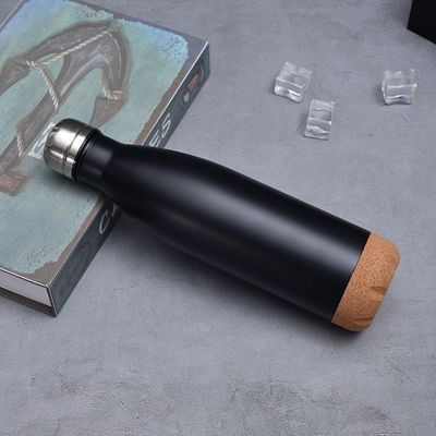 Επιστροφή στο σχολείο Custom Color Logo 500ml φιάλη νερού από ανοξείδωτο χάλυβα με φελλό