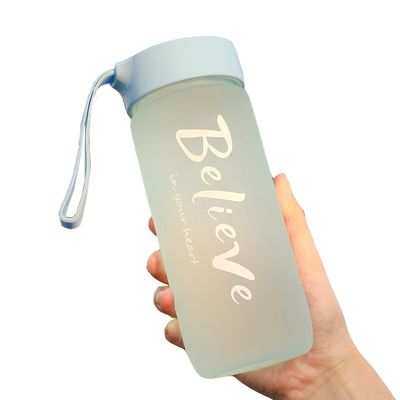 600 ml δημιουργικό παγωμένο ποτήρι νερού φιλικό προς το περιβάλλον πλαστικό μπουκάλι για εξωτερικές δραστηριότητες