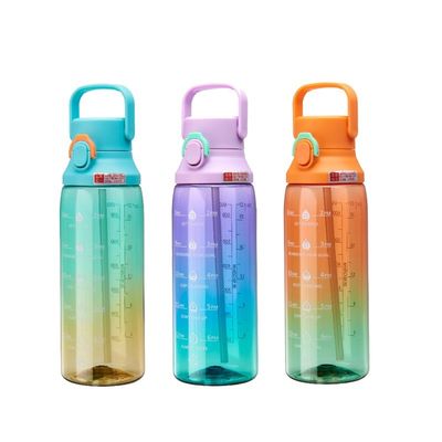 Βαθμιαία χρώμα μπουκάλι νερού 750ml χωρητικότητα Αειφόρο υλικό PC με χρονοδιακόπτη