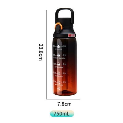 Διαφανής κλίση χρώμα Κεταλί 750ml χωρητικότητα Snap Cap Αθλητικό μπουκάλι νερού με λαβή
