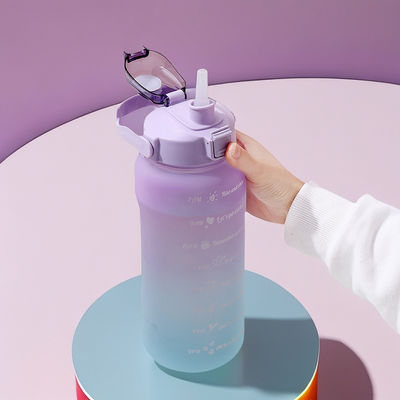 32oz BPA Free Time Marker 3Pcs πλαστικό παγωμένο μπουκάλι νερού κίνησης για αθλητές Ροζ
