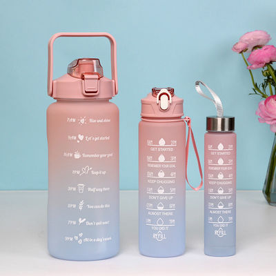 3pcs/set φορητό αθλητικό χρώμα μπουκάλι νερού 2000ML 900ML 280ML με κάλυμμα