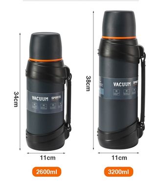 Φιάλες κενού από ανοξείδωτο χάλυβα 2600ml/3200ml για επαγγελματικά ταξίδια εξωτερικού αθλητισμού