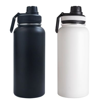 Καθαρό φλιτζάνι 32oz Ατσάλινα μπουκάλια κενού νερού με το λογότυπο και άχυρο