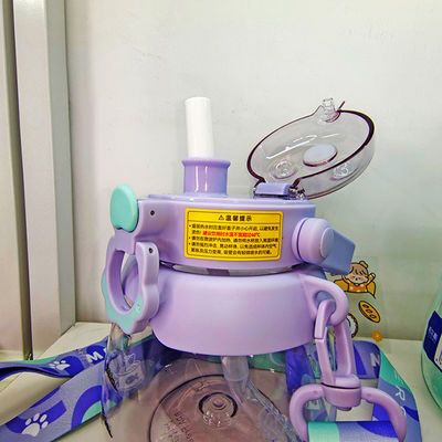950 ml χωρητικότητα βιώσιμη για παιδιά Μεγάλη κοιλιά Διαυγές μπουκάλι νερού Triran με άχυρο